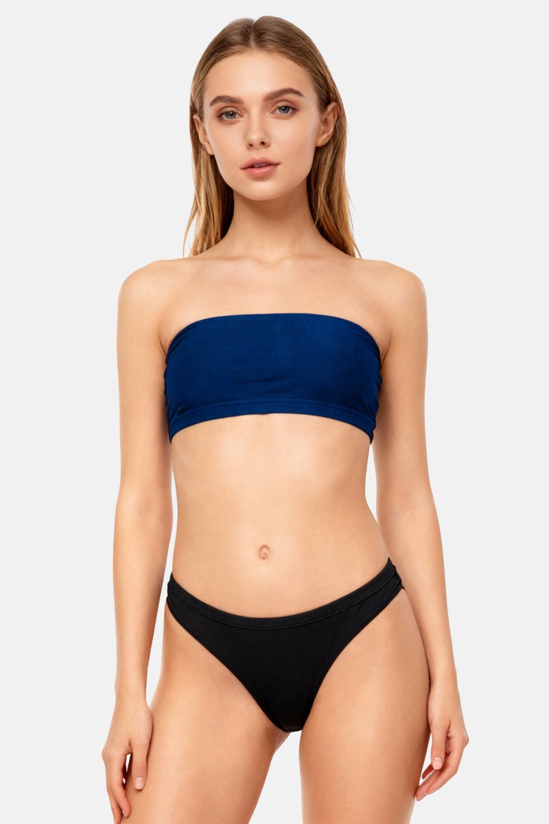 Nike Women Solid Bikini Bottom, Black - Image 1